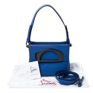 Christian Louboutin Blue Leather Mini Passage Top Handle Bag
